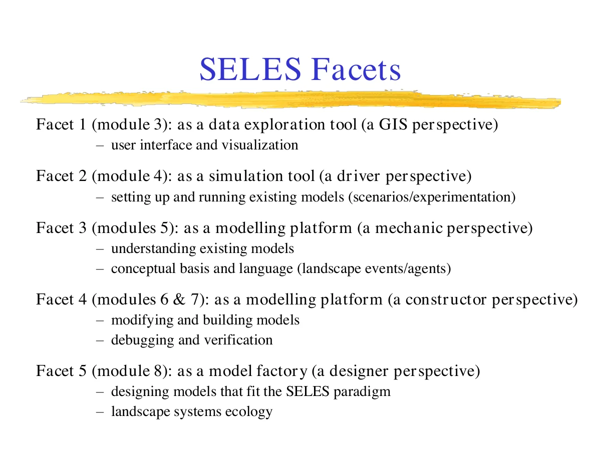 SELES Facets
